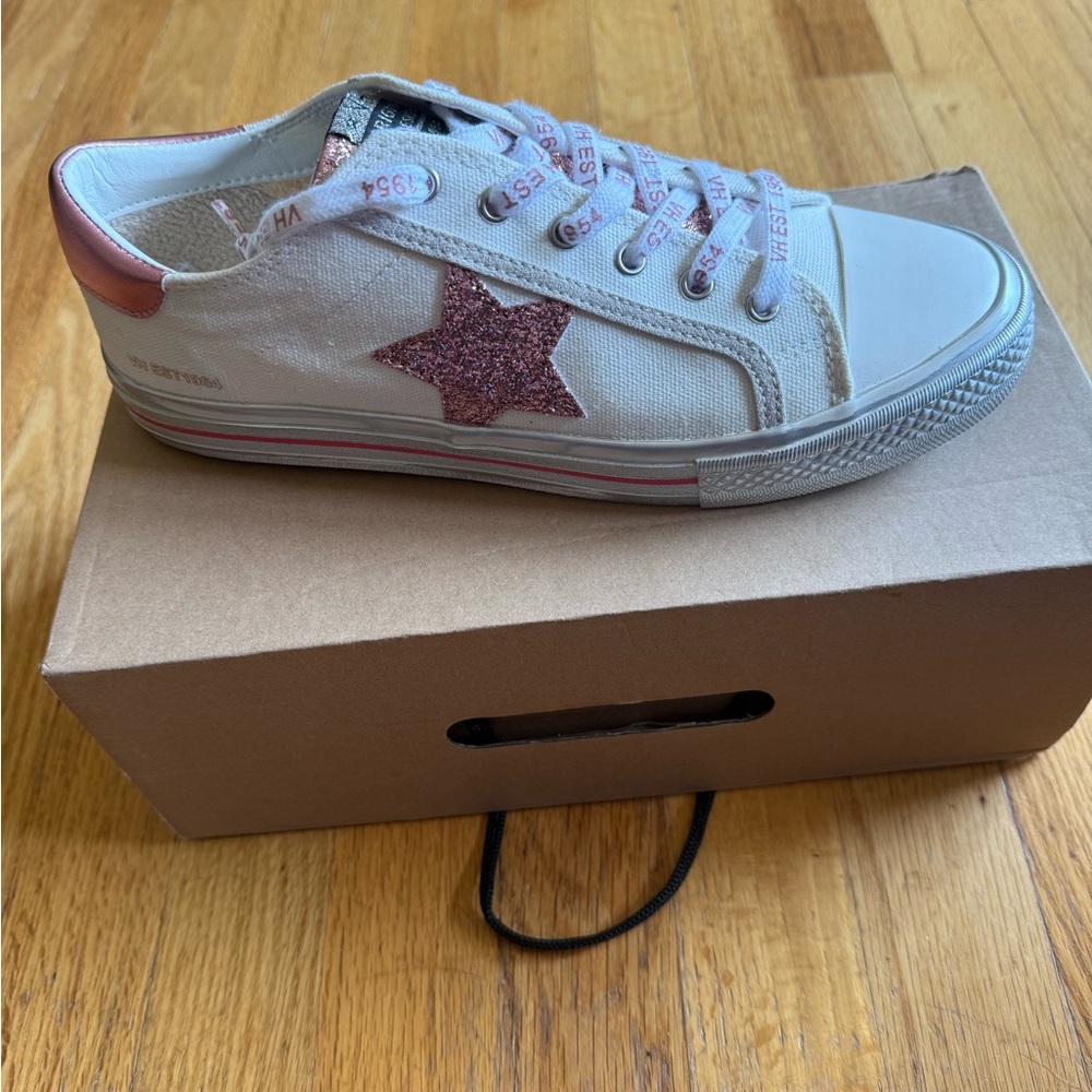 Vintage Havana Alive Slip-On Sneaker Pink Glittery Star - Picture 8 of 10